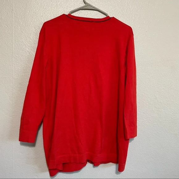 Jones New York Red Button Front Cardigan​​ - Picture 7 of 7